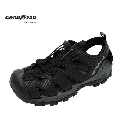 床 夜間反光 束扣便利鞋帶 抓地耐磨護趾運動涼鞋 快速排水 黑GAMS23750