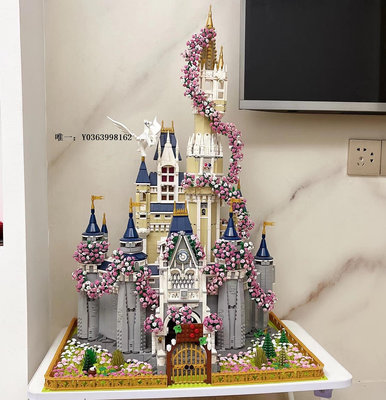城堡適用于樂高迪士尼城堡積木71040改裝拓展包櫻花豪華收藏禮物玩具