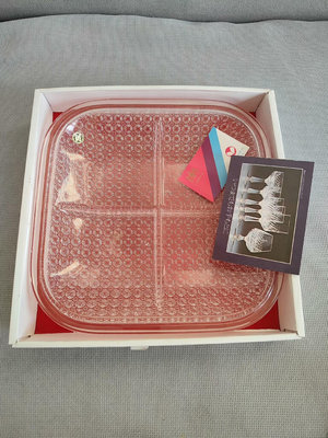 27cm豪雅hoya水晶分餐盤大尺寸原盒都有就是盒子