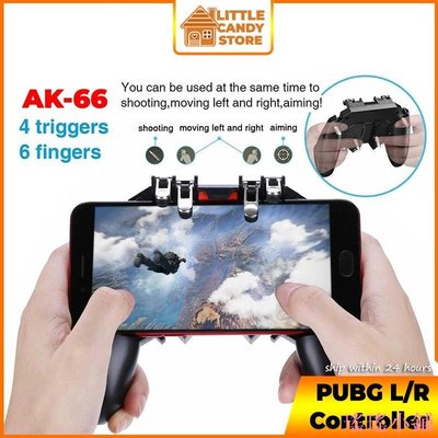 瑤瑤小鋪Ak-66 PUBG Aim & Shooting 4 鍵觸發墊移動遊戲控制器 L / R 射擊按鈕電話遊戲遊戲手