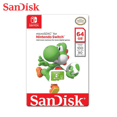 SanDisk【64GB】瑪利歐耀西款 Switch microSD 記憶卡 UHS-I (SD-SQXAO-64G)