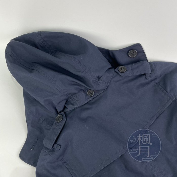 BRAND楓月 BURBERRY 3932567 童裝 深藍色 風衣外套 #6Y 內格紋 防風 保暖 外套