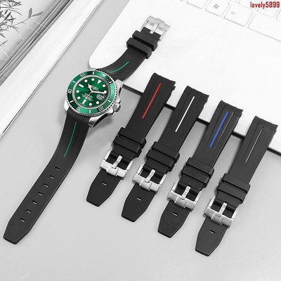 全新上架8代用勞力士黑綠水鬼矽膠手錶帶間金藍/藍黑圈空中霸王116900錶鏈新品