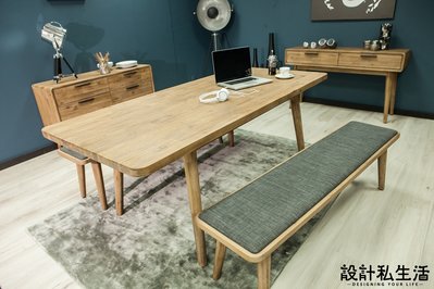 【設計私生活】絲帕5尺原木本色圓角餐桌(免運費)A系列106A