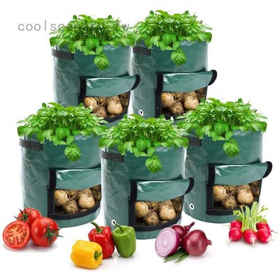 5個裝 PE土豆種植袋 馬鈴薯蔬菜植物育苗袋 生長袋栽培袋種植桶美植袋