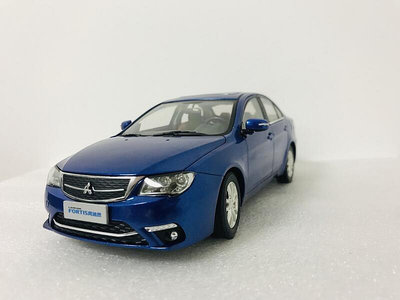 118 國產原廠 東南三菱風迪思 LANCER FORTIS 合金汽車模型 藍色