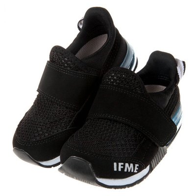 童鞋(15~19公分)日本IFME黑色立體針織透氣兒童機能運動鞋P8C700D
