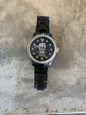 義大利VABENE 水鑽骷髏頭陶瓷手錶