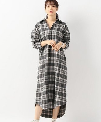 Spick &amp; Span  [PENDLETON] Maxi Shirt Dress 灰色格紋長襯衫裙