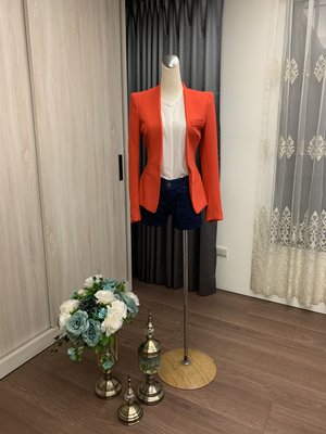 (全新)正韓/韓製 YEOU-YA簡約橘紅凱特王妃版西裝外套/西外 (原價2880)