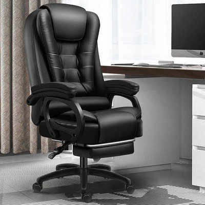 老板椅黑白調電腦椅家用舒適久坐學生可躺辦公椅老板椅子辦公椅座椅老板