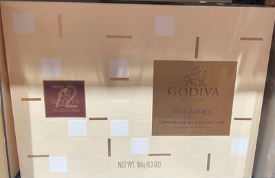 4/7前 Godiva72%黑可可製品36片裝 禮盒 180g/盒 最新到期日2025/4/1