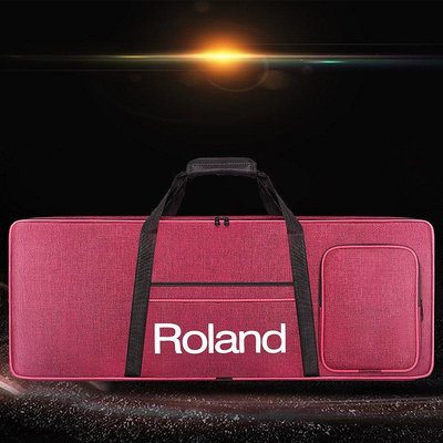 熱銷 羅蘭Roland帶輪子轱轆電子琴琴包61 73 76 88鍵通用防水防震琴袋 可開發票