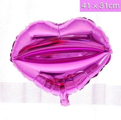 台中浪漫氣球屋~編號029~粉色嘴巴嘴唇造型鋁箔氣球(41*31CM) 告白求婚佈置拍照道具