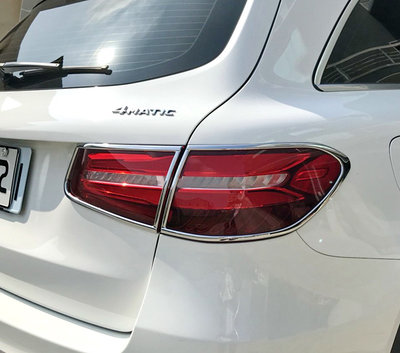 🐾賓士奔馳平治Benz GLC X253 2015~2020  鍍鉻銀 燈框 後燈框 尾燈框 車燈裝飾亮條 後燈改裝
