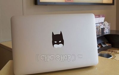 MACBOOK AIR PRO LOGO 蘋果 筆電 創意 機身 貼紙 蝙蝠俠 BATMAN