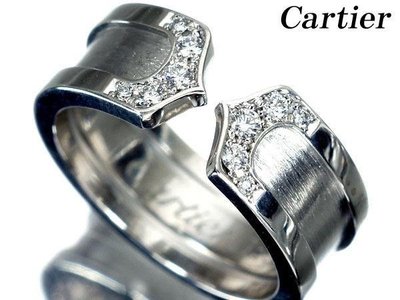 Cartier 18白K金 鑽石戒指