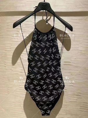 【BLACK A】Chanel 23C 黑色珍珠雙C泳衣 Jennie同款 價格私訊