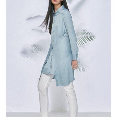 新品MOMA水藍色造型長版上衣 喜歡DITA/JOAN/abito