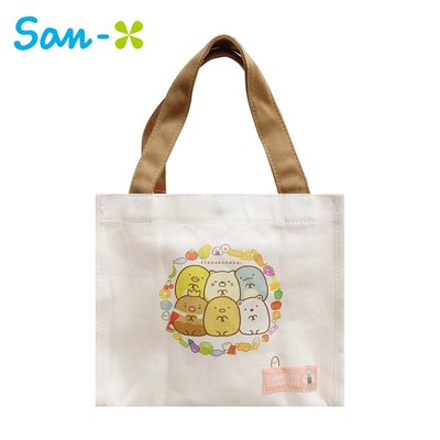 角落生物 網格手提袋 手提袋 便當袋 午餐袋 歡迎來到食物王國系列 角落小夥伴 San-X 日本正版【826334】