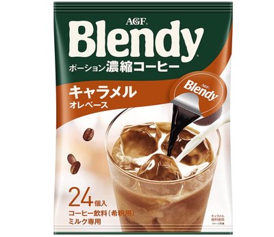 《FOS》日本 AGF Blendy 焦糖冰咖啡(48個入) 即溶咖啡 夏天 消暑 咖啡球 清涼 辦公室 下午茶 熱銷