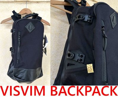 BLACK全新Visvim Cordura 20L Backpack小牛皮22ss亮面皮格後背包