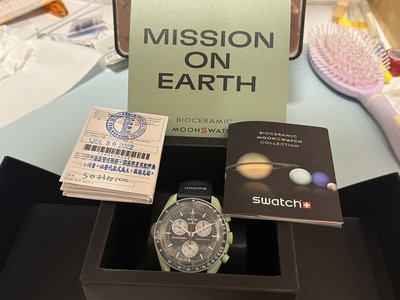 OMEGA SWATCH Moonswatch EARTH 地球 專櫃購入 100%正品 保卡 盒裝袋子皆保留完整