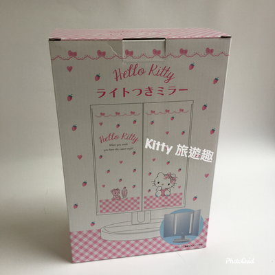 [Kitty 旅遊趣] Hello Kitty 三面鏡附燈 立鏡 化妝鏡 凱蒂貓 鏡子 Kikilala 雙子星