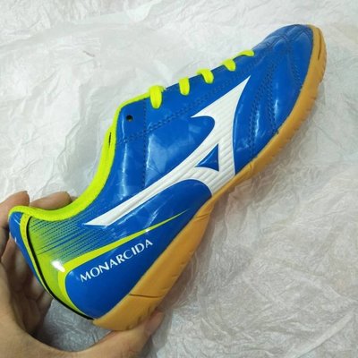 MIZUNO 美津濃 兒童足球鞋 足球平底鞋 足球鞋 藍 P1GG172301 #24 cm定價$1780 特價$1246