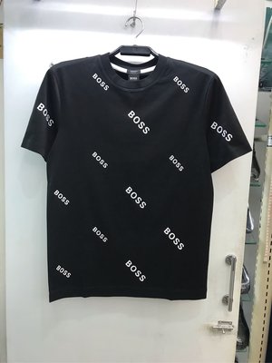 Hugo Boss 黑白兩色 滿版 Logo 圓領T恤 全新正品 男裝 歐洲精品