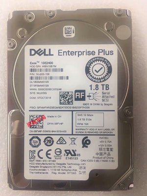 DELL R440 R540 R630 R730 R740伺服器硬碟1.8T 2.5 ST1800MM0129