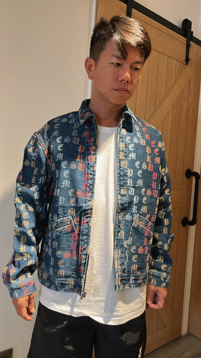 xsPC XPC 22SS SUPREME GRADIENT JACQUARD DENIM WORK JACKET 滿版牛仔