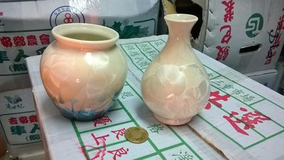 結晶釉小花瓶插花器 硃砂釉紅釉葫蘆 招財