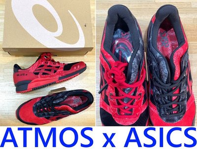 BLACK全新ASICS × ATMMOS × Ah Murderz鴛鴦變形蟲GEL-LYTE III蜘蛛刺繡慢跑鞋