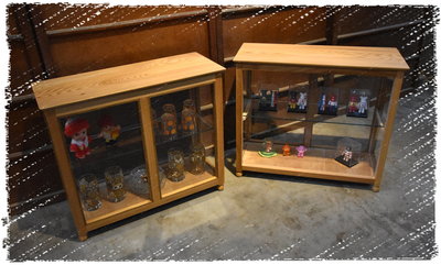 ^_^ 多 桑 台 灣 老 物 私 藏 ----- 光明洞徹的台灣老檜木玻璃櫃(A)