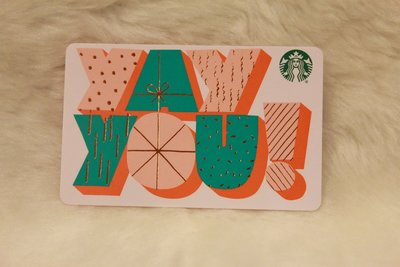 美國 2017 紙卡 YAY YOU 星巴克 STARBUCKS 隨行卡 儲值卡 星巴克卡 收藏
