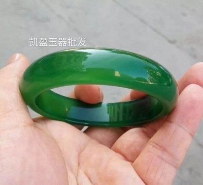 玉石珠寶 A貨高冰帝王綠玉髓手鐲綠瑪瑙玉鐲送禮用品