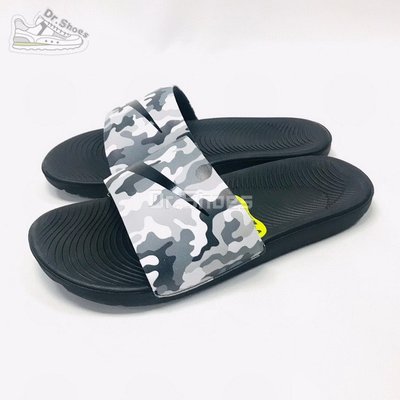 【Dr.Shoes】Nike KAWA SLIDE GS PS 黑色 迷彩 拖鞋 軟底 大童鞋 819358-008