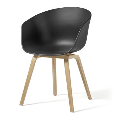 【台大復刻家具_非正品】 碗公 扶手椅 丹麥 HAY About A Chair AAC22 塑料+木紋鐵腳【4張起訂】