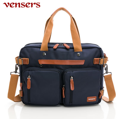 👍推薦好評【vensers】多功能時尚後背包(S1000101藍色)手提包/兩用包/電腦包/實用包/通勤/時尚百搭
