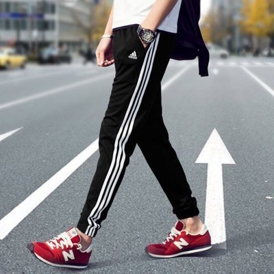 [MR.CH]adidas track pants 男女可 長棉 窄管 黑(BK7414)