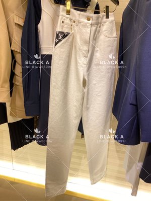 【BLACK A】精品LV 2022早春新款 NIGHT白色牛仔褲