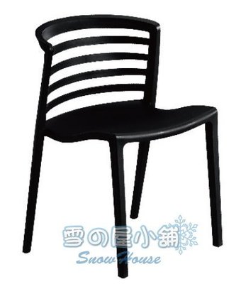 ╭☆雪之屋居家生活館☆╯ PP-624餐椅黑色(PP塑料)BB386-3#3186B