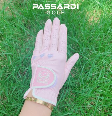 熱銷 納米超纖維 PASSARDI高爾夫手套女士雙手 透氣 耐磨 防滑 可開發票