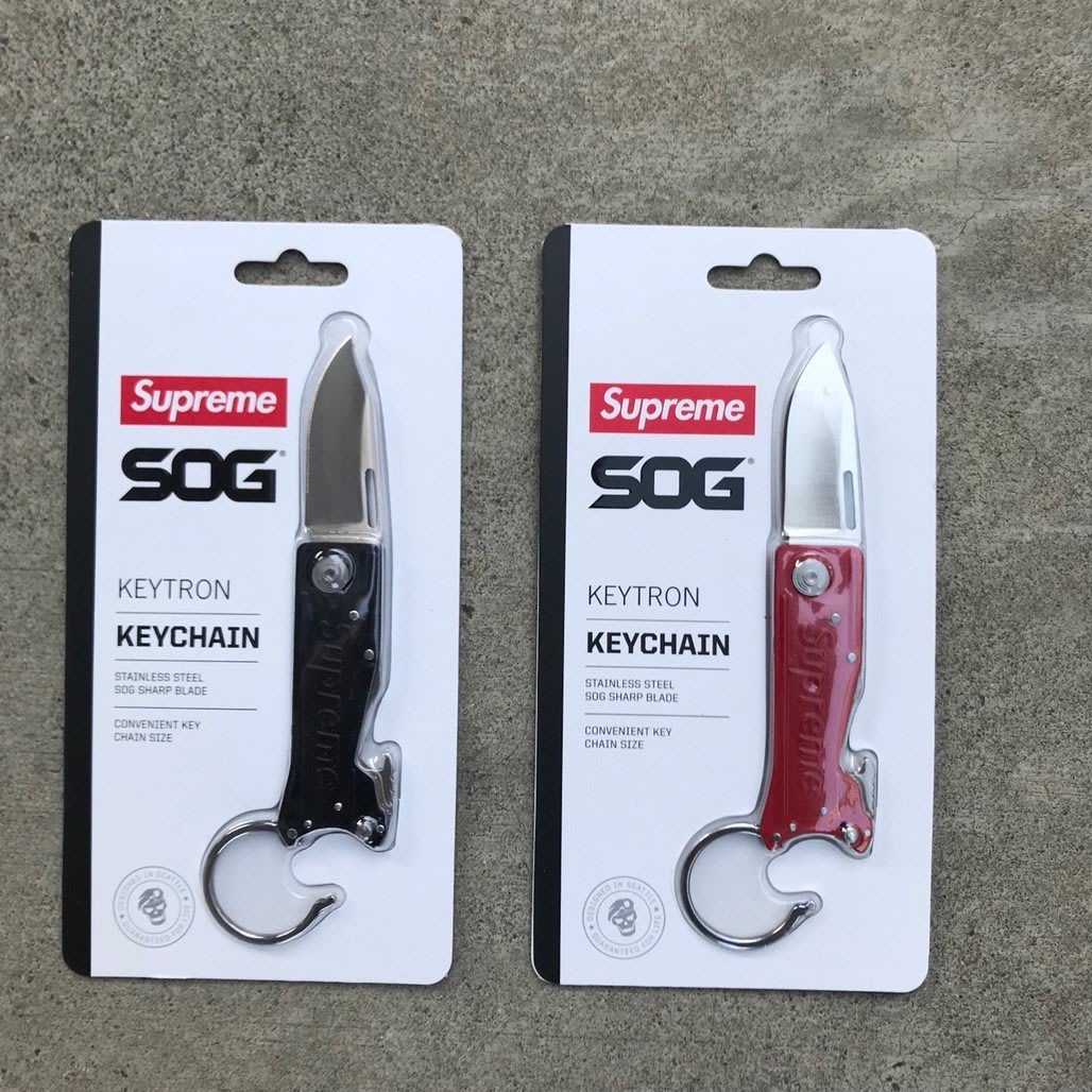 ☆LimeLight☆ Supreme x SOG®️ KeyTron Folding Knife 小刀黑/紅