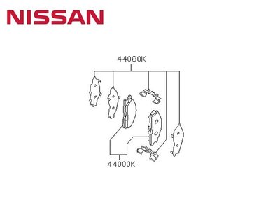 【Power Parts】NISSAN 日本原廠 來令片制震片(後) NISSAN MURANO 2007-2014