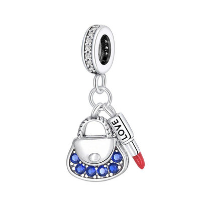 新款熱銷 PANDORA潘朵拉 適用于925純銀手鏈串珠配件個性包包口紅吊墜DIY歐美時尚串飾明星大牌同款服裝包包