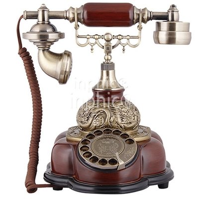 INPHIC-歐式撥盤復古有繩電話機 創意商務辦公家用古董座機