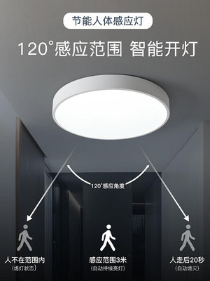雷達人體感應燈智能吸頂燈LED過道走廊燈具樓梯燈樓道玄關聲控燈~告白氣球