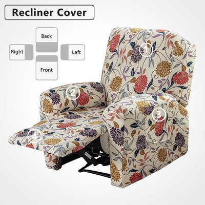 躺椅沙發套聖誕節放鬆椅套厚布印花 1 座萬聖節扶手椅躺椅套, 用於客廳